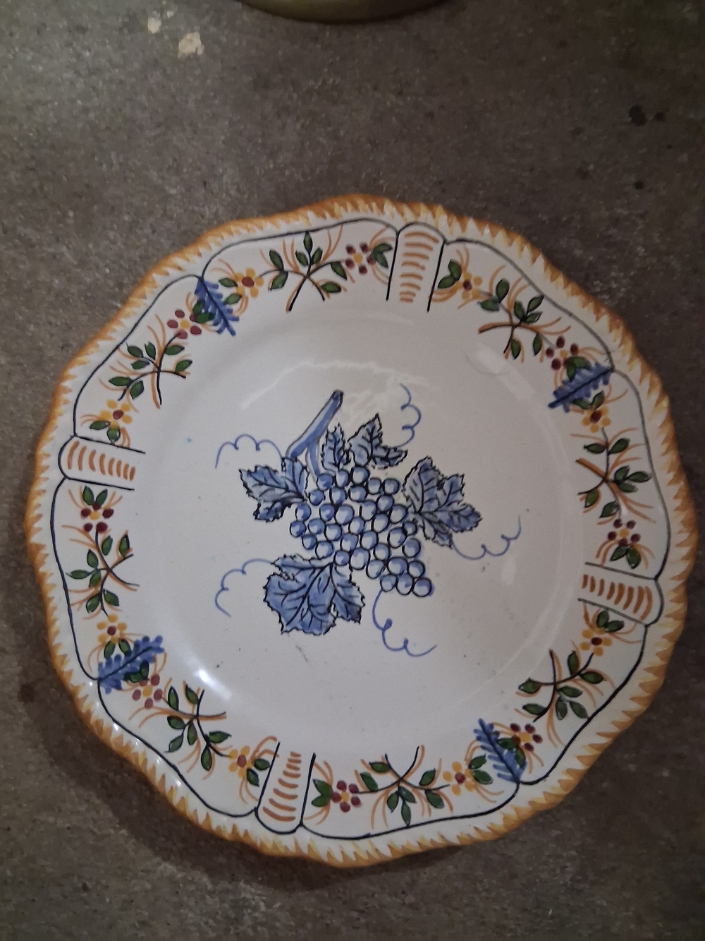 French Faience earthenware the Nevers region dating back to 18th To 19th Century